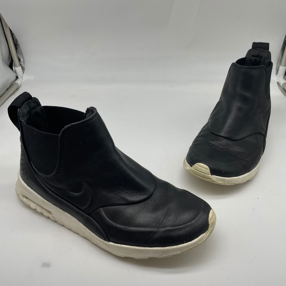 Nike Air Max‎ Thea Mid Black Leather Chelsea Boot Sneakers Women's Size 7